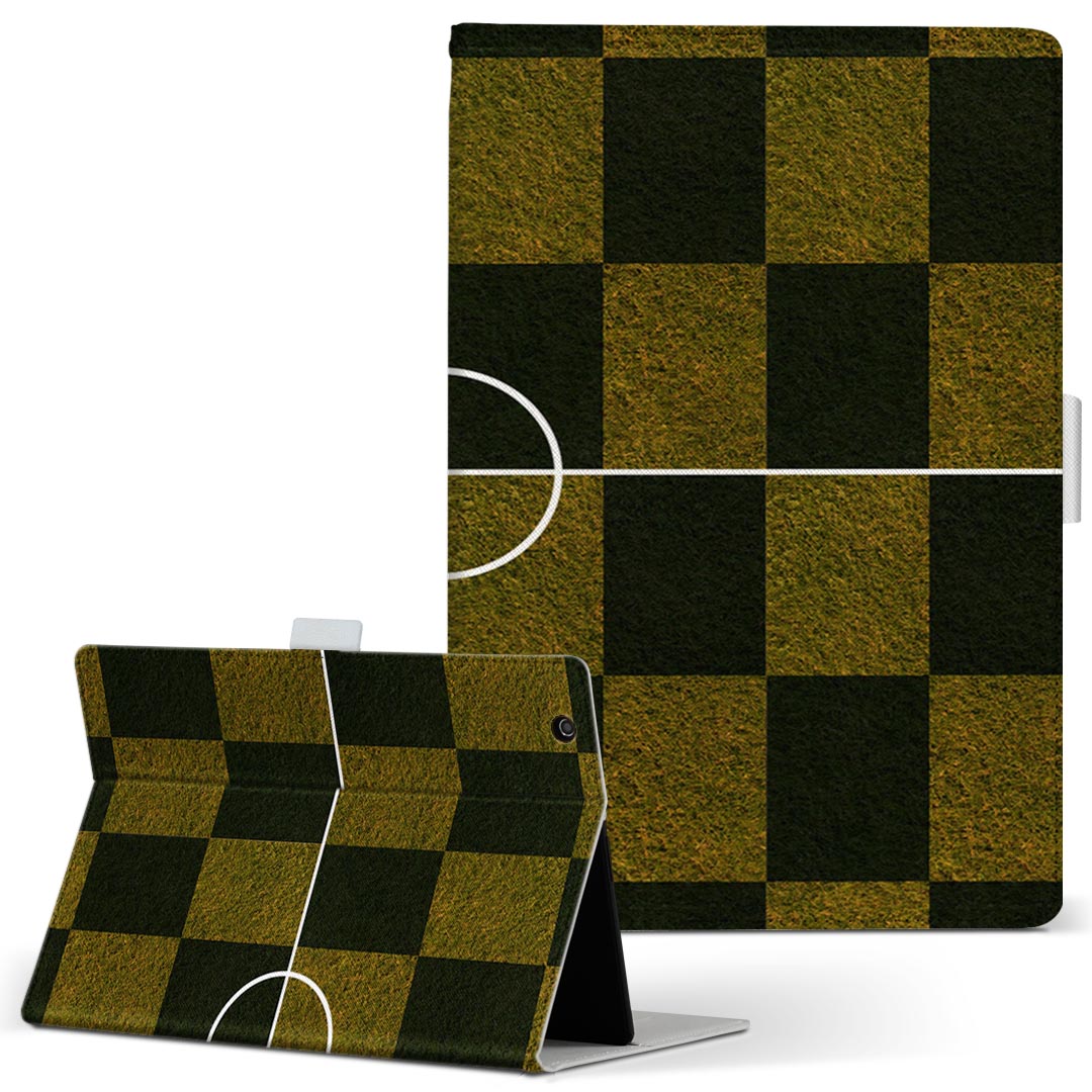 SH-05G AQUOS PAD 用 タブレット ケース アクオスパッド sh05g Sサイズ 手帳型 タブレットケース カバー レザー フリップ ダイアリー 二つ折り 革 001236 サッカー　スポーツ