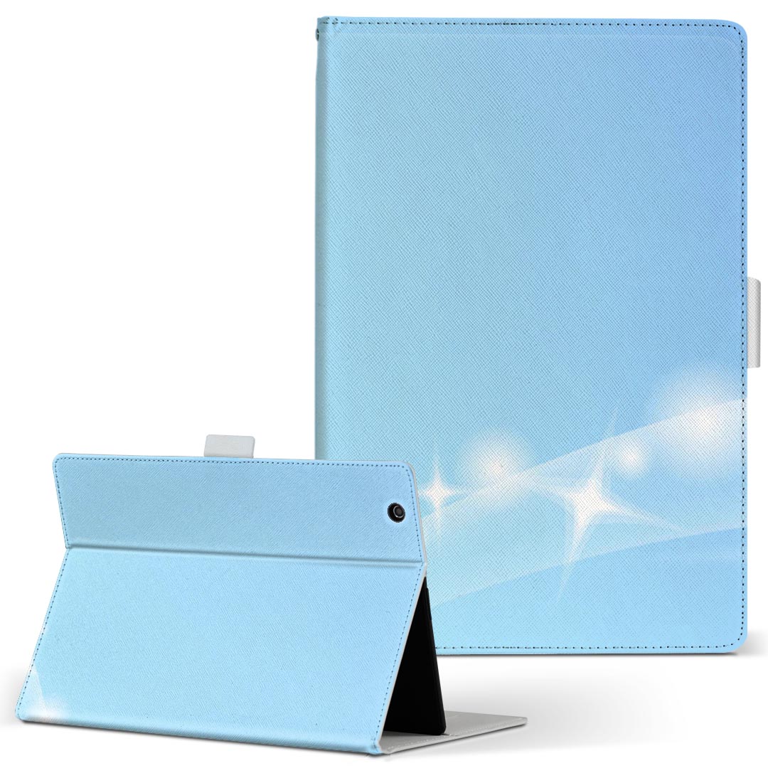 Xperia Tablet SO-05G SONY ソニー Xperia Tablet エクスペリアタブレット so05g Lサイズ 手帳型 タブレットケース カバー 全機種対応有り レザー フリップ ダイアリー 二つ折り 革 001391 自然 花 青空