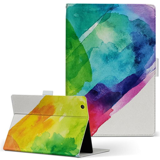 SH-05G AQUOS PAD 用 タブレット ケース アクオスパッド sh05g Sサイズ 手帳型 タブレットケース カバー レザー フリップ ダイアリー 二つ折り 革 023431 ハート レインボー 水彩 SH-05G AQUOS PAD 用 タブレット ケース アクオスパッド sh05g Sサイズ 手帳型 タブレットケース カバー レザー フリップ ダイアリー 二つ折り 革 023431 ハート レインボー 水彩