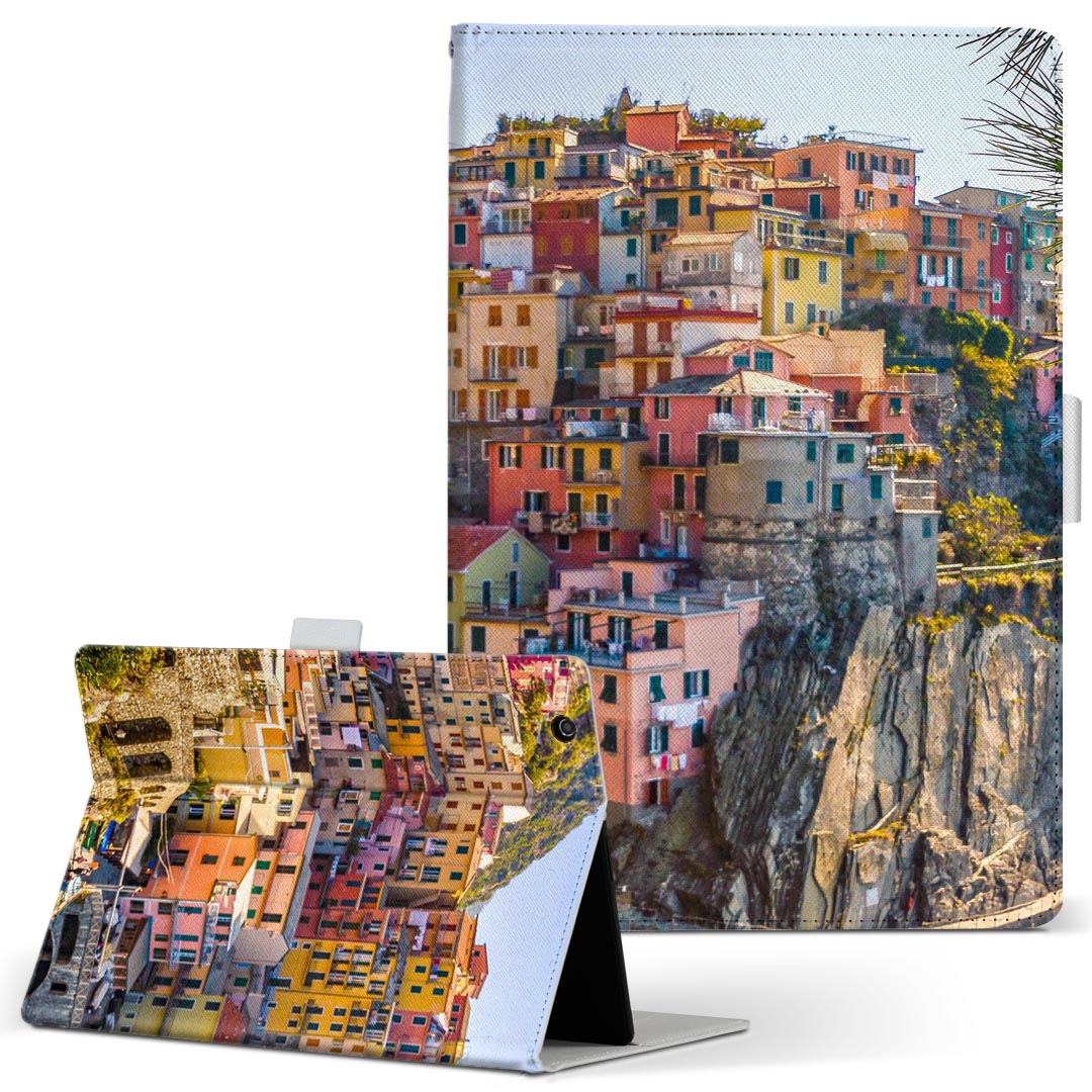 HUAWEI MatePad SE 10.4 専用 タブレットケース Lサイズ 手帳型 タブレットケース カバー 全機種対応有り レザー フリップ ダイアリー 二つ折り 革 023465 風景　写真