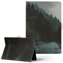 HUAWEI MatePad SE 10.4 専用 タブレットケース Lサイズ 手帳型 タブレットケース カバー 全機種対応有り レザー フリップ ダイアリー 二つ折り 革 023728 道路 森(2)