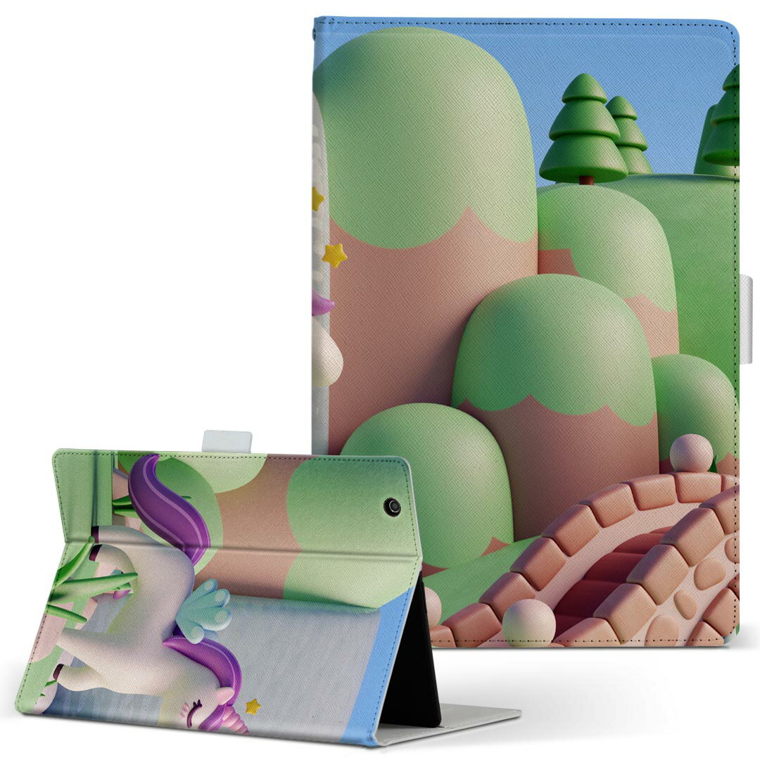 商品特徴・高品質な人工革に継ぎ目のないシームレスな全面デザイン。・業務用の特殊印刷機を使用した高精細プリント。さらにUV加工を施しダメージに強い仕上がり。・動画などの視聴に便利なスタンド機能。・内側に便利なカードスロット＆ロングポケット。・マグネットフリップ機能で開け閉めカンタン。・内側の粘着部に直接端末を貼り付けるだけの簡単装着。繰り返しの付け外しもOK。注意事項商品画像はサンプルイメージですので、お使いのモニターやスマホの液晶によっては多少色味に違いを感じる場合があります。またこちらは白い無地の人工革にデザインをプリントした商品です。商品によっては凹凸や光沢、デコなどの加工があるように見えたり、布地や金属を素材にしたように見える商品もありますが、これらはデザインの図版によるものです。イメージと違った、モニターと色味が異なるなどの理由による交換や返金はご対応できかねます。当店では複数サイズ用意している素材カバーからご注文の機種に一番近いサイズでご用意していますが、お使いのタブレットによっては端末とカバーの間に多少の余白が生じます。ご注文の前に、商品ページに掲載のカバーサイズとお手持ちの端末のサイズを比較・確認してください。こちらはレザーカバー内面の接着部にタブレット端末を直接貼り付けてお使い頂く商品です。レザーカバーのみの販売で、タブレット端末やハードケースは付属しません。ケースを装着したままのスタンド（クレードル）充電やワイヤレス充電（置くだけ充電）は対応していません。商品完成後すぐに発送していますため、印刷・UV加工独特の匂いが残る場合があります。お使い頂くうちに匂いは消えますが、気になる場合は風通しの良い場所に数日置いてください。ご注文後に1点1点制作する受注生産品のため、不良品以外のご返品や交換は固くお断り致します。サイズの選択間違いも保証対象外となりますため、ご注文の際は必ずお使いの端末とご注文のサイズをご確認下さい。発送について迅速な発送のためご入金確認のメールは控えております。発送予定日が分かり次第ご連絡を差し上げますので、こちらを入金確認に替えさせて頂きます。基本的には決済確認後、3〜10営業日前後での発送となります。繁忙期や休業日明けの場合はさらに時間がかかる場合があります。メール便の場合、到着までに2〜4日ほどかかる場合が多く、紛失などの保障もご対応できかねますのでご了承の上お選び下さい。