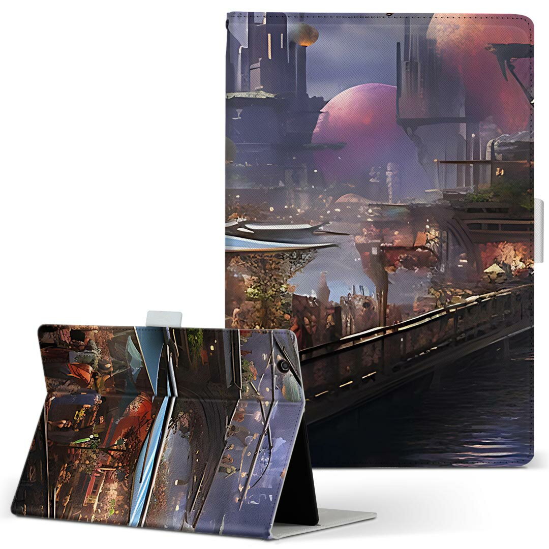 商品特徴・高品質な人工革に継ぎ目のないシームレスな全面デザイン。・業務用の特殊印刷機を使用した高精細プリント。さらにUV加工を施しダメージに強い仕上がり。・動画などの視聴に便利なスタンド機能。・内側に便利なカードスロット＆ロングポケット。・マグネットフリップ機能で開け閉めカンタン。・内側の粘着部に直接端末を貼り付けるだけの簡単装着。繰り返しの付け外しもOK。注意事項商品画像はサンプルイメージですので、お使いのモニターやスマホの液晶によっては多少色味に違いを感じる場合があります。またこちらは白い無地の人工革にデザインをプリントした商品です。商品によっては凹凸や光沢、デコなどの加工があるように見えたり、布地や金属を素材にしたように見える商品もありますが、これらはデザインの図版によるものです。イメージと違った、モニターと色味が異なるなどの理由による交換や返金はご対応できかねます。当店では複数サイズ用意している素材カバーからご注文の機種に一番近いサイズでご用意していますが、お使いのタブレットによっては端末とカバーの間に多少の余白が生じます。ご注文の前に、商品ページに掲載のカバーサイズとお手持ちの端末のサイズを比較・確認してください。こちらはレザーカバー内面の接着部にタブレット端末を直接貼り付けてお使い頂く商品です。レザーカバーのみの販売で、タブレット端末やハードケースは付属しません。ケースを装着したままのスタンド（クレードル）充電やワイヤレス充電（置くだけ充電）は対応していません。商品完成後すぐに発送していますため、印刷・UV加工独特の匂いが残る場合があります。お使い頂くうちに匂いは消えますが、気になる場合は風通しの良い場所に数日置いてください。ご注文後に1点1点制作する受注生産品のため、不良品以外のご返品や交換は固くお断り致します。サイズの選択間違いも保証対象外となりますため、ご注文の際は必ずお使いの端末とご注文のサイズをご確認下さい。発送について迅速な発送のためご入金確認のメールは控えております。発送予定日が分かり次第ご連絡を差し上げますので、こちらを入金確認に替えさせて頂きます。基本的には決済確認後、3〜10営業日前後での発送となります。繁忙期や休業日明けの場合はさらに時間がかかる場合があります。メール便の場合、到着までに2〜4日ほどかかる場合が多く、紛失などの保障もご対応できかねますのでご了承の上お選び下さい。