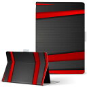 OPPO Pad Air 用 タブレットケース Lサイズ 手帳型 タブレットケース カバー 全機種対応有り レザー フリップ ダイアリー 二つ折り 革 008225 赤　レッド　黒　ブラック　ライン