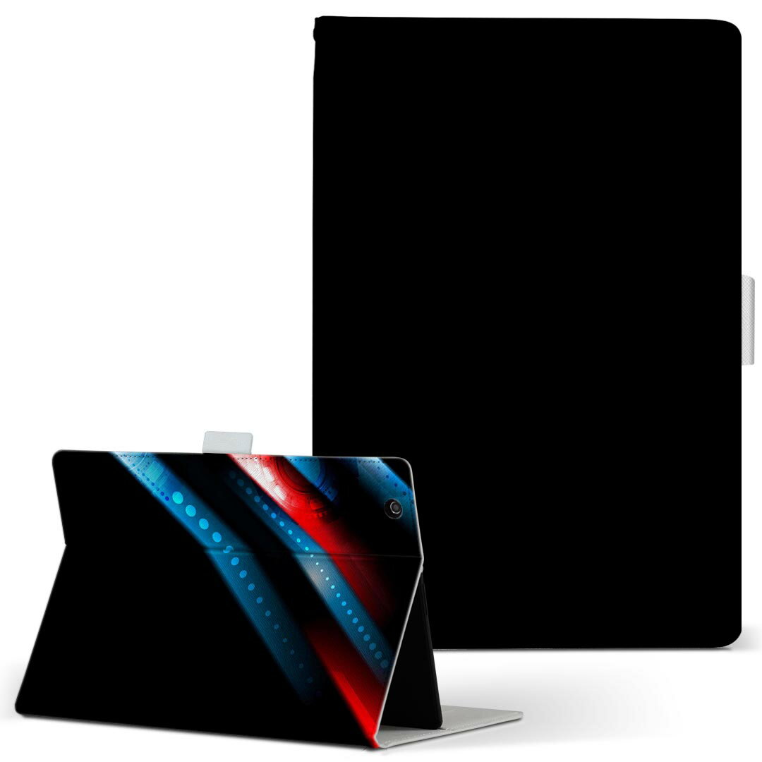 OPPO Pad Air 用 タブレットケース Lサイズ 手帳型 タブレットケース カバー 全機種対応有り レザー フリップ ダイアリー 二つ折り 革 008492 デジタル 黒 ブラック 赤 青 模様