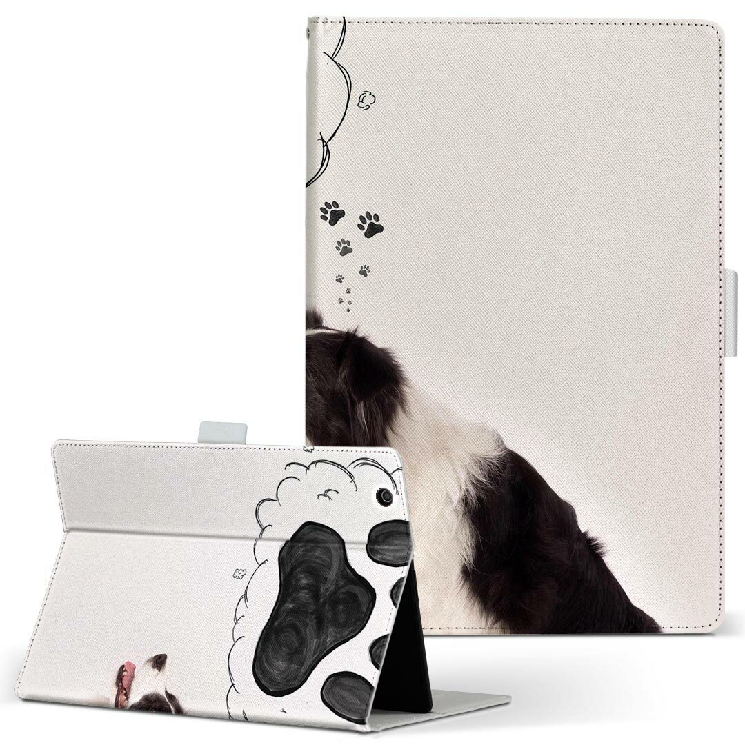 OPPO Pad Air 用 タブレットケース Lサイズ 手帳型 タブレットケース カバー 全機種対応有り レザー フリップ ダイアリー 二つ折り 革 009900 犬　動物　写真