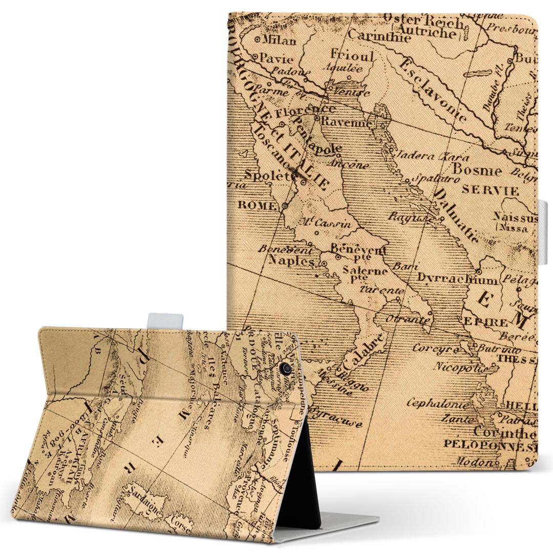 商品特徴・高品質な人工革に継ぎ目のないシームレスな全面デザイン。・業務用の特殊印刷機を使用した高精細プリント。さらにUV加工を施しダメージに強い仕上がり。・動画などの視聴に便利なスタンド機能。・内側に便利なカードスロット＆ロングポケット。・マグネットフリップ機能で開け閉めカンタン。・内側の粘着部に直接端末を貼り付けるだけの簡単装着。繰り返しの付け外しもOK。注意事項商品画像はサンプルイメージですので、お使いのモニターやスマホの液晶によっては多少色味に違いを感じる場合があります。またこちらは白い無地の人工革にデザインをプリントした商品です。商品によっては凹凸や光沢、デコなどの加工があるように見えたり、布地や金属を素材にしたように見える商品もありますが、これらはデザインの図版によるものです。イメージと違った、モニターと色味が異なるなどの理由による交換や返金はご対応できかねます。当店では複数サイズ用意している素材カバーからご注文の機種に一番近いサイズでご用意していますが、お使いのタブレットによっては端末とカバーの間に多少の余白が生じます。ご注文の前に、商品ページに掲載のカバーサイズとお手持ちの端末のサイズを比較・確認してください。こちらはレザーカバー内面の接着部にタブレット端末を直接貼り付けてお使い頂く商品です。レザーカバーのみの販売で、タブレット端末やハードケースは付属しません。ケースを装着したままのスタンド（クレードル）充電やワイヤレス充電（置くだけ充電）は対応していません。商品完成後すぐに発送していますため、印刷・UV加工独特の匂いが残る場合があります。お使い頂くうちに匂いは消えますが、気になる場合は風通しの良い場所に数日置いてください。ご注文後に1点1点制作する受注生産品のため、不良品以外のご返品や交換は固くお断り致します。サイズの選択間違いも保証対象外となりますため、ご注文の際は必ずお使いの端末とご注文のサイズをご確認下さい。発送について迅速な発送のためご入金確認のメールは控えております。発送予定日が分かり次第ご連絡を差し上げますので、こちらを入金確認に替えさせて頂きます。基本的には決済確認後、3〜10営業日前後での発送となります。繁忙期や休業日明けの場合はさらに時間がかかる場合があります。メール便の場合、到着までに2〜4日ほどかかる場合が多く、紛失などの保障もご対応できかねますのでご了承の上お選び下さい。