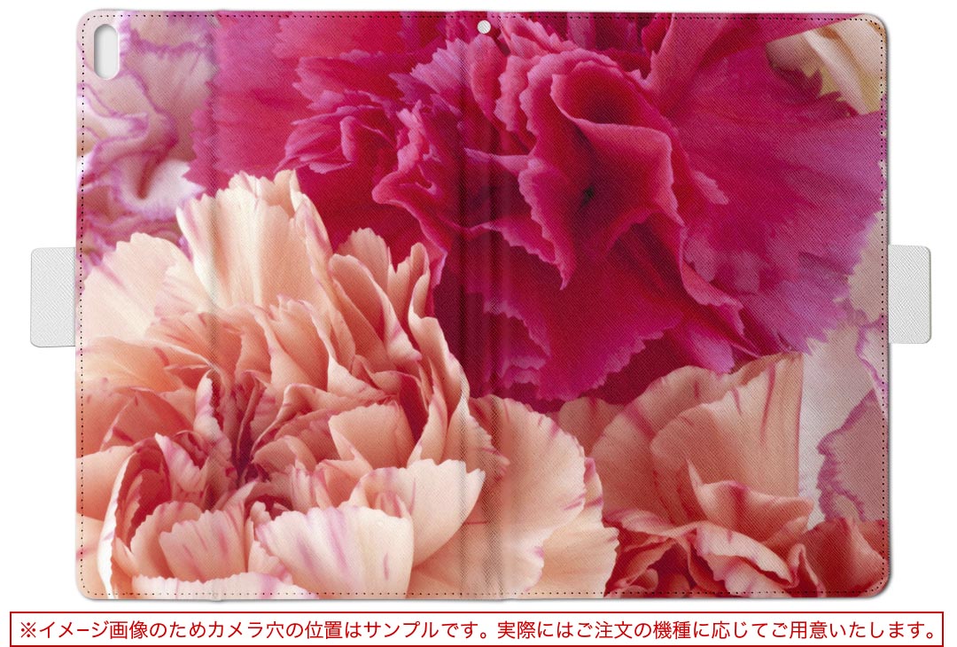HUAWEI MatePad SE 10.4 専用 タブレットケース Lサイズ 手帳型 タブレットケース カバー 全機種対応有り レザー フリップ ダイアリー 二つ折り 革 001103 花　ピンク