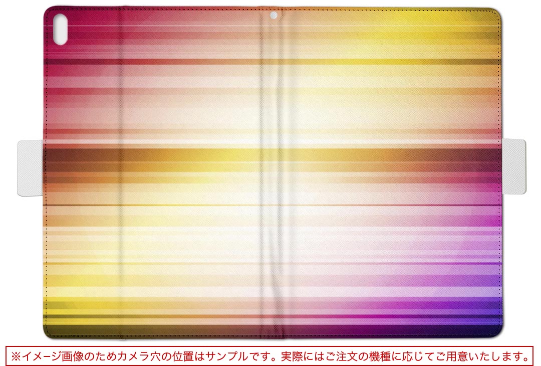 スマコレのLenovo Tab B10 HD (2nd Gen) 用 タブレットケース Lサイズ 手帳型 タブレットケース カバー 全機種対応有り レザー フリップ ダイアリー 二つ折り 革 002295 シンプル　蛍光　カラフル｜アングル2