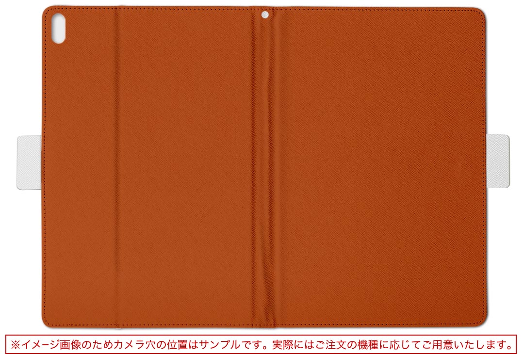 ARROWS Tab F-03G FUJITSU 富士通 ARROWS Tab アローズタブ f03g LLサイズ 手帳型 タブレットケース カバー 全機種対応有り レザー フリップ ダイアリー 二つ折り 革 009002 シンプル　無地　オレンジ