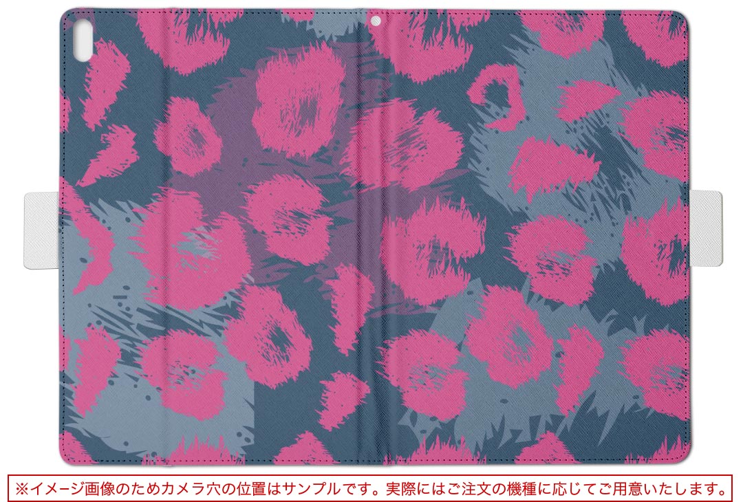 dtab Compact d-02K ディータブコンパクト D02K Mサイズ 手帳型 タブレットケース カバー 全機種対応有り レザー フリップ ダイアリー 二つ折り 革 011189 ヒョウ柄　ピンク