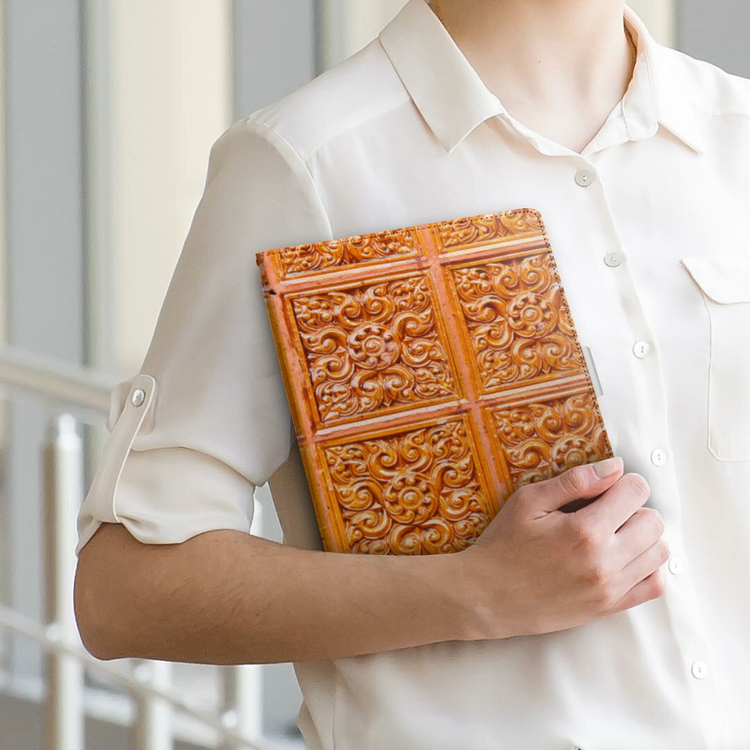 KYT32 Qua tab QZ8 キュアタブ quatabqz8 Mサイズ 手帳型 タブレットケース カバー 全機種対応有り レザー フリップ ダイアリー 二つ折り 革 001130 模様　四角