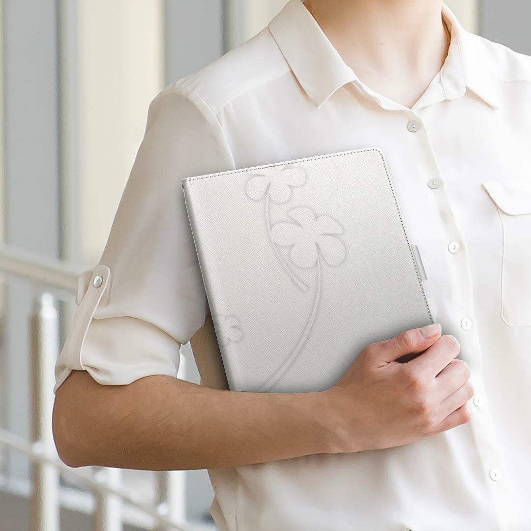 Huawei dtab d-01K ファーウェイ d01k Lサイズ 手帳型 タブレットケース カバー 全機種対応有り レザー フリップ ダイアリー 二つ折り 革 001791 花　　緑　青