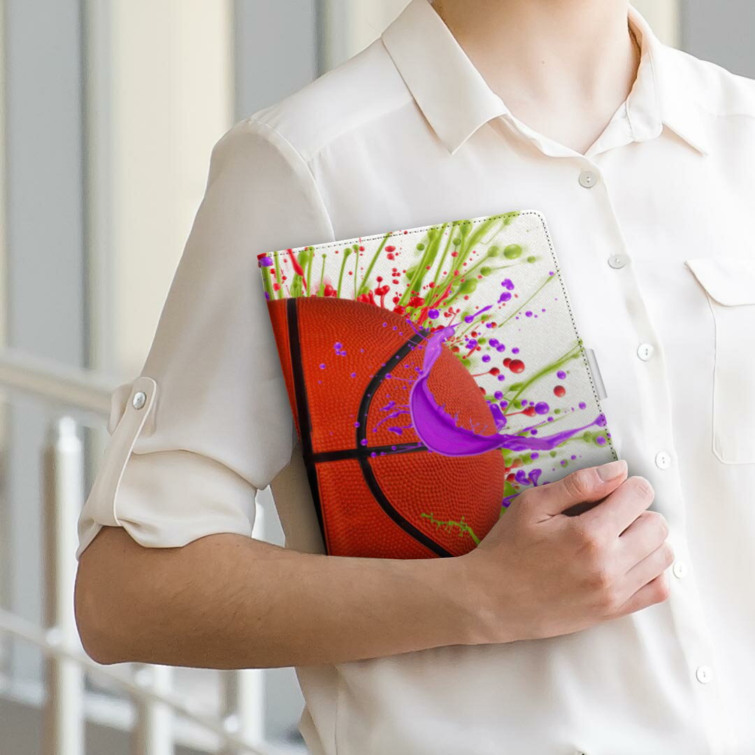 dtab Compact d-02K ディータブコンパクト D02K Mサイズ 手帳型 タブレットケース カバー 全機種対応有り レザー フリップ ダイアリー 二つ折り 革 002907 スポーツ　シンプル　カラフル