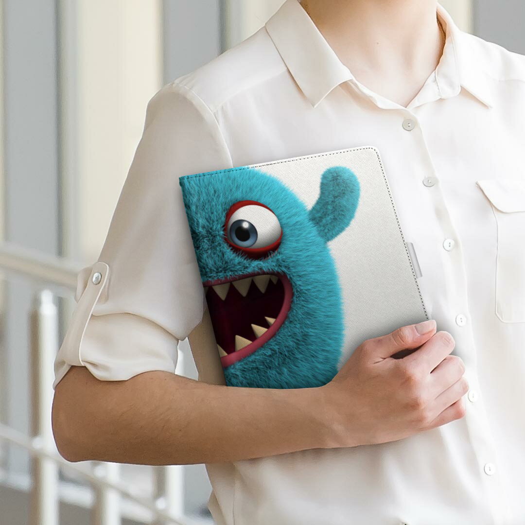 SH-08E AQUOS PAD アクオスパッド sh08e Sサイズ 手帳型 タブレットケース カバー 全機種対応有り レザー フリップ ダイアリー 二つ折り 革 003431 モンスター　キャラクター