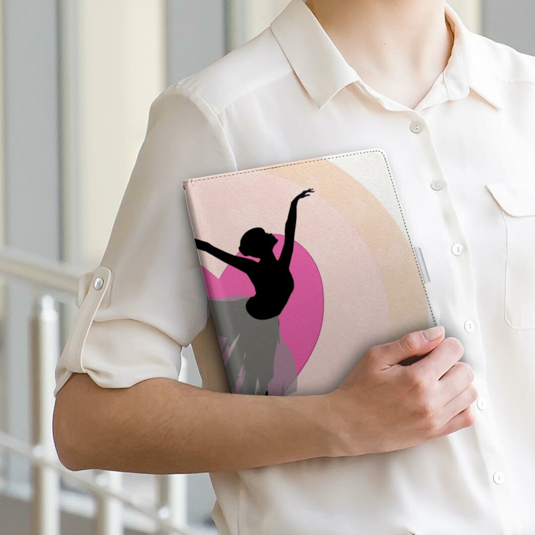 firemax11 用 2023年発売 対応カバー インチ L サイズ 手帳型 タブレットケース カバー 全機種対応有り レザー フリップ ダイアリー 二つ折り 革 003640 人物　バレエ　シンプル