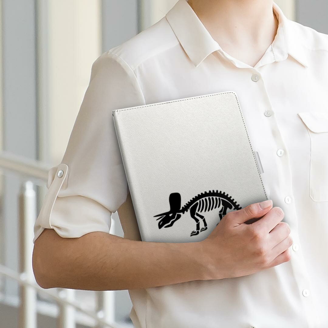 dtab Compact d-42A Lenovo docomo ドコモ Sサイズ 手帳型 タブレットケース カバー 全機種対応有り レザー フリップ ダイアリー 二つ折り 革 020776 マスクデザイン 恐竜 ダイナソー Dinosaurs