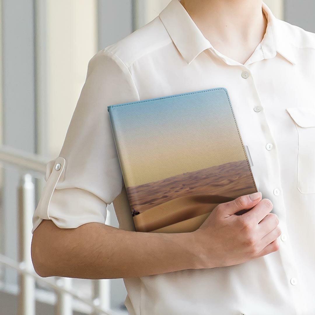 dtab Compact d-02K ディータブコンパクト D02K Mサイズ 手帳型 タブレットケース カバー 全機種対応有り レザー フリップ ダイアリー 二つ折り 革 023203 砂漠　写真