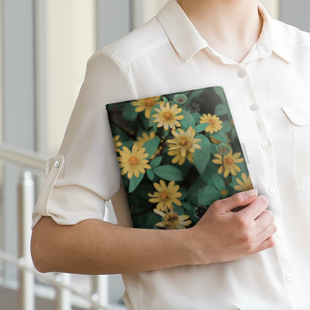 OPPO Pad Air 用 タブレットケース Lサイズ 手帳型 タブレットケース カバー 全機種対応有り レザー フリップ ダイアリー 二つ折り 革 023366 花　フラワー　景色　写真