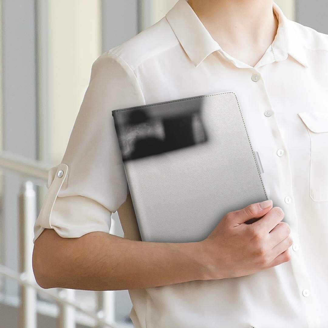 Lenovo Tab B10 HD (2nd Gen) 用 タブレットケース Lサイズ 手帳型 タブレットケース カバー 全機種対応有り レザー フリップ ダイアリー 二つ折り 革 023729 車　道路　モノクロ