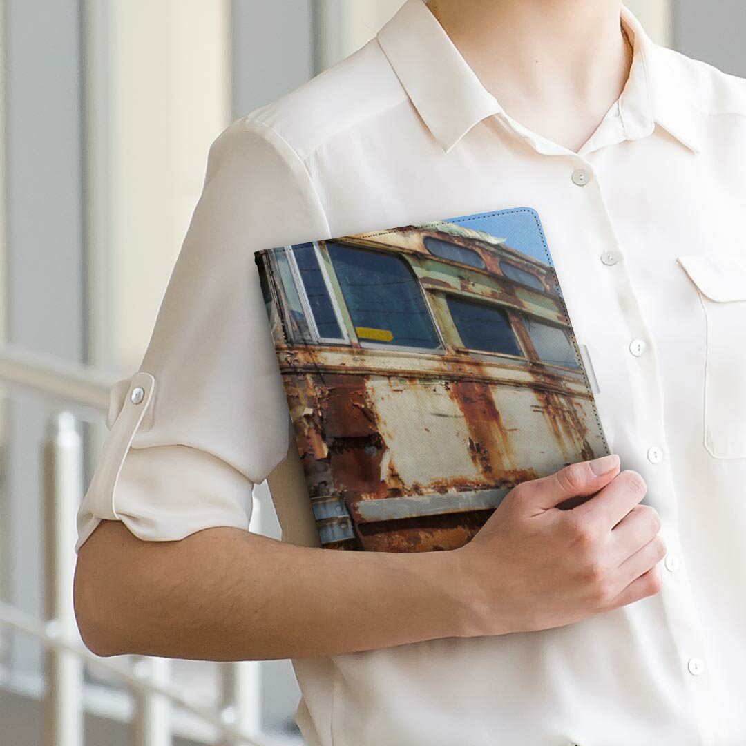 dtab Compact d-02K ディータブコンパクト D02K Mサイズ 手帳型 タブレットケース カバー 全機種対応有り レザー フリップ ダイアリー 二つ折り 革 023759 鉄道　廃線跡　写真