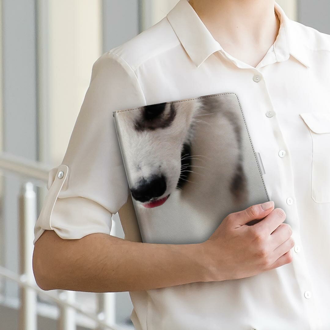 Lenovo TAB2 lenovo レノボ softbank ソフトバンク lenovotab2 Mサイズ 手帳型 タブレットケース カバー 全機種対応有り レザー フリップ ダイアリー 二つ折り 革 005831 アニマル 写真　動物　犬