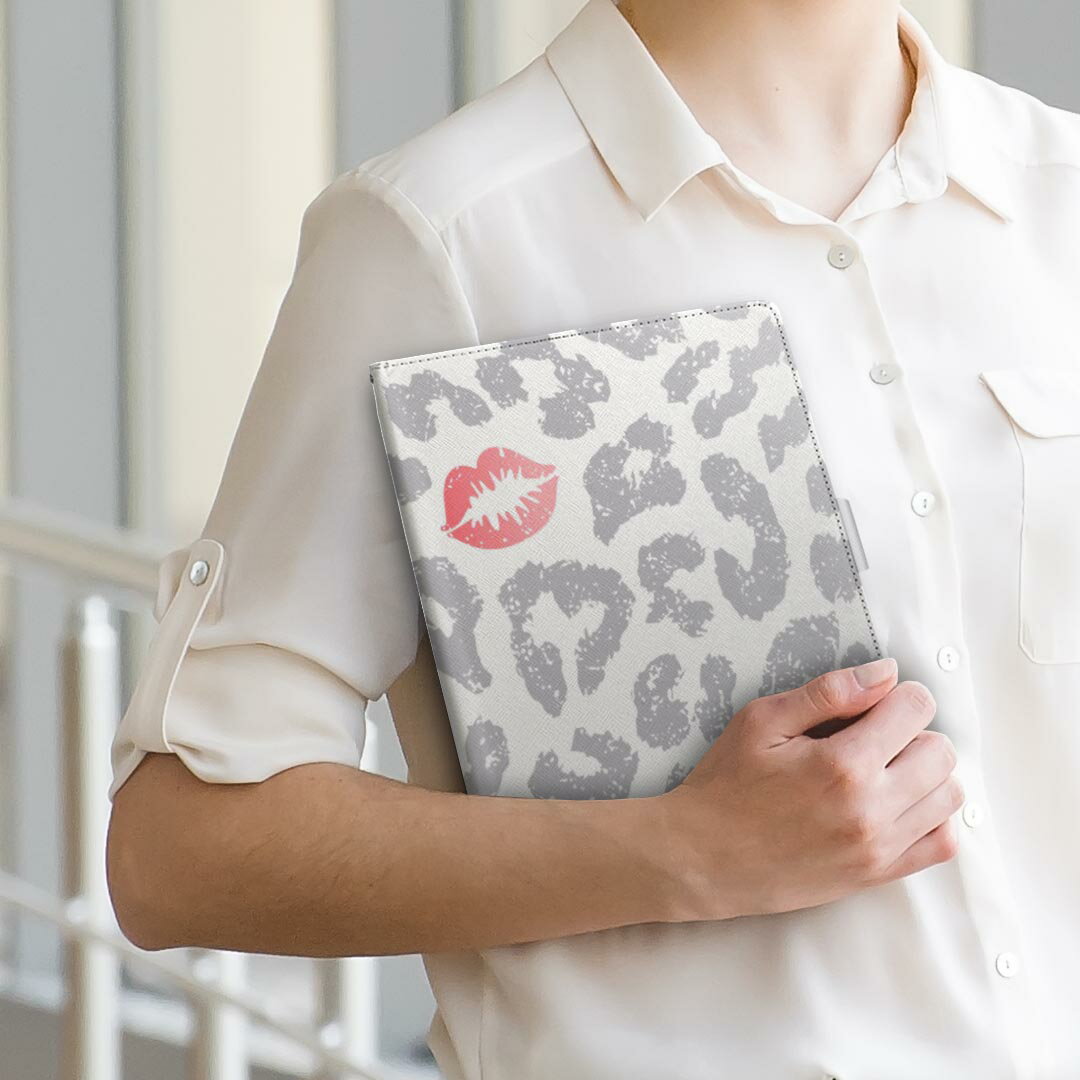 dtab Compact d-02K ディータブコンパクト D02K Mサイズ 手帳型 タブレットケース カバー 全機種対応有り レザー フリップ ダイアリー 二つ折り 革 006960 ヒョウ柄　模様