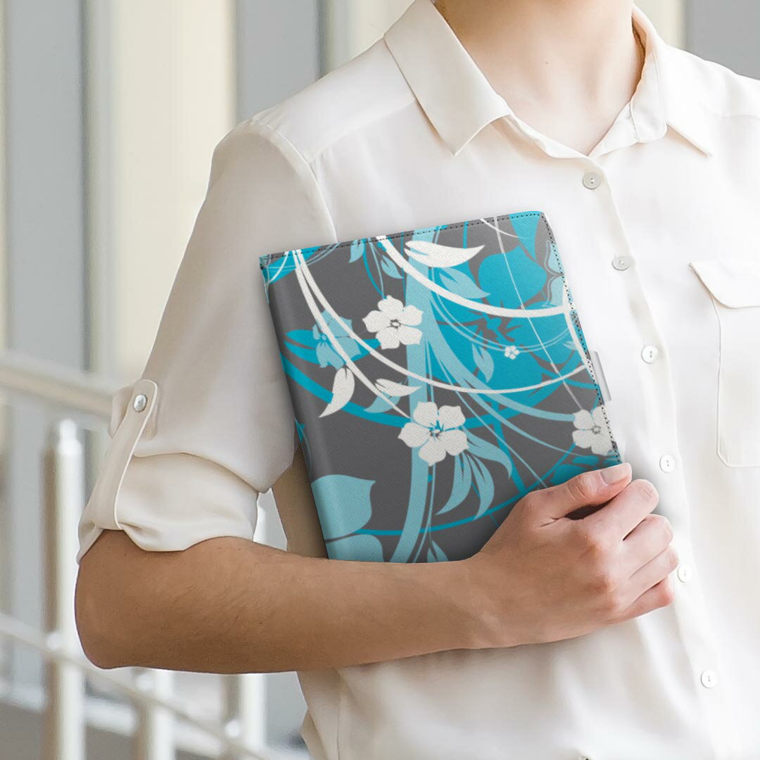 dtab Compact d-42A Lenovo docomo ドコモ Sサイズ 手帳型 タブレットケース カバー 全機種対応有り レザー フリップ ダイアリー 二つ折り 革 007109 花