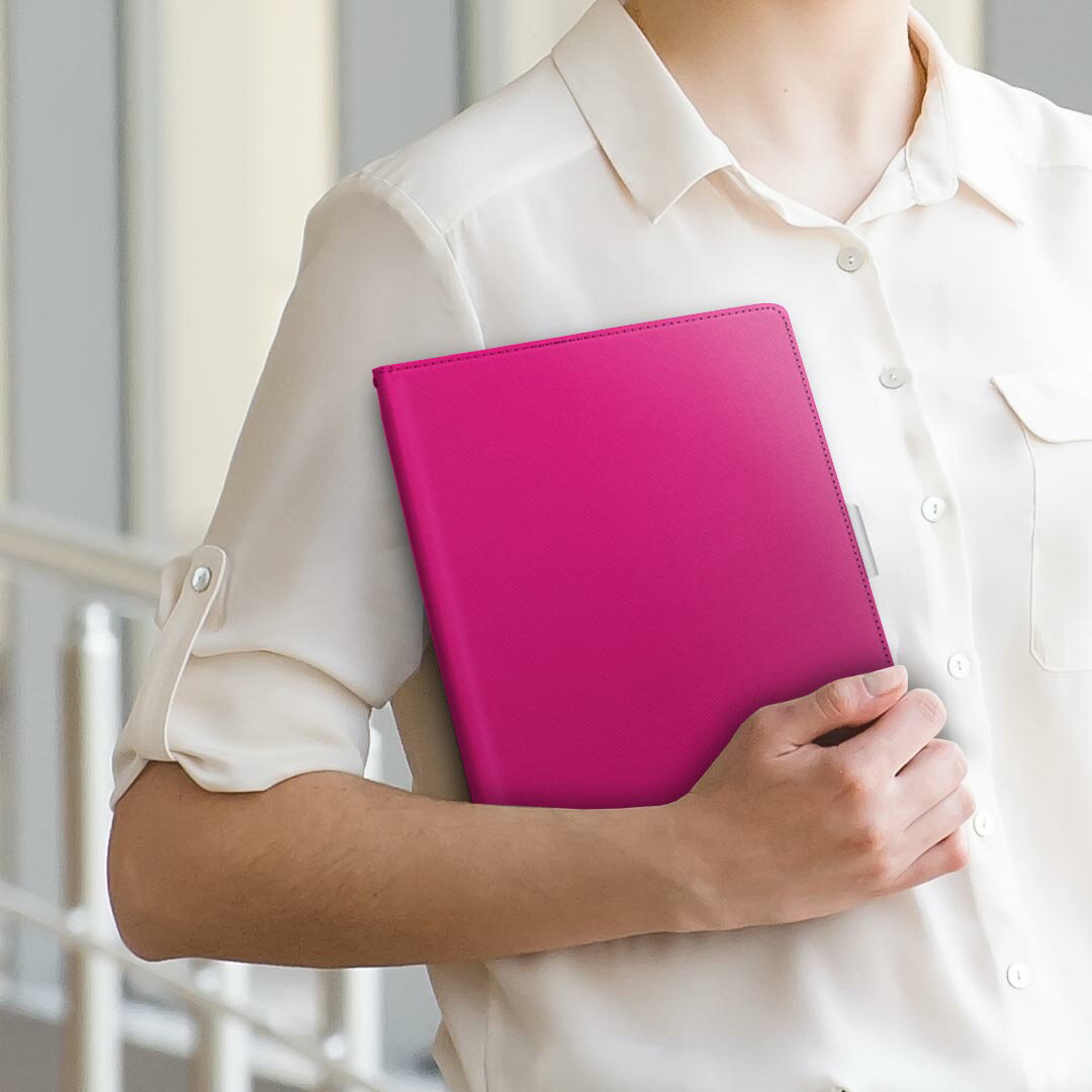 Xperia Z3 Tablet compact エクスペリアタブレット Mサイズ 手帳型 タブレットケース カバー 全機種対応有り レザー フリップ ダイアリー 二つ折り 革 008956 シンプル　無地　ピンク