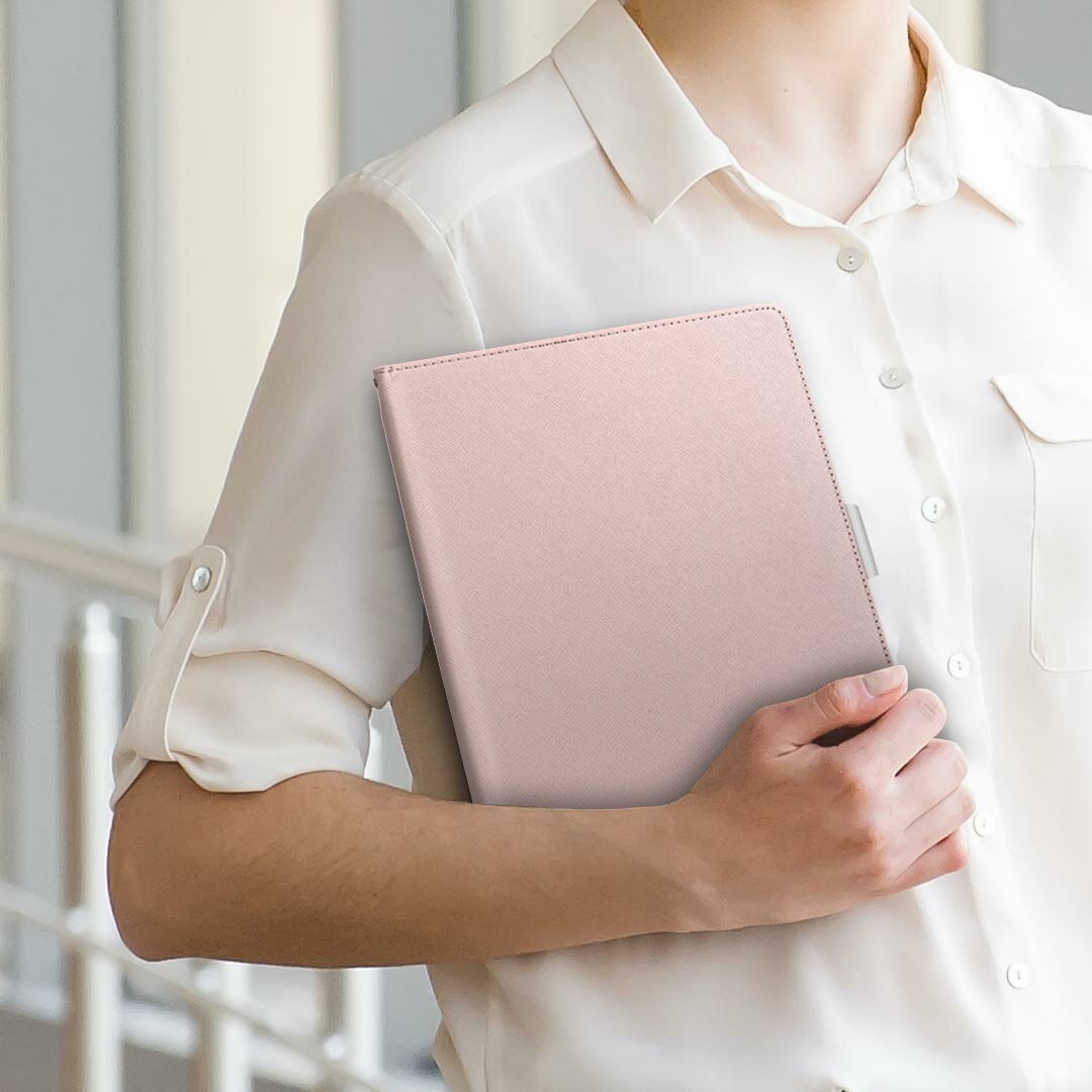 ARROWS Tab F-03G FUJITSU 富士通 ARROWS Tab アローズタブ f03g LLサイズ 手帳型 タブレットケース カバー 全機種対応有り レザー フリップ ダイアリー 二つ折り 革 008987 シンプル　無地　ピンク