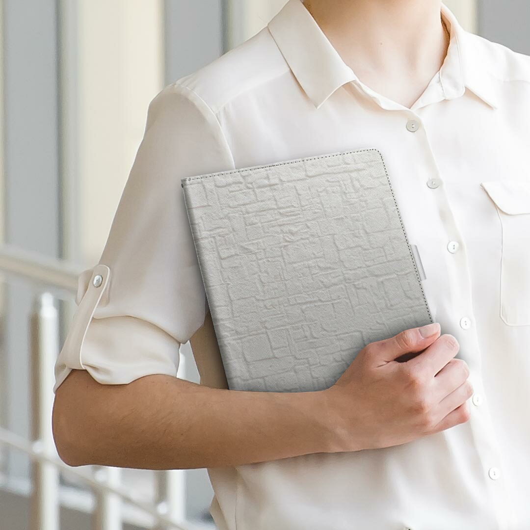 Lenovo Tab4 10 レノボ タブ4 10インチ Lサイズ 手帳型 タブレットケース カバー 全機種対応有り レザー フリップ ダイアリー 二つ折り 革 009667 壁紙　白　シンプル