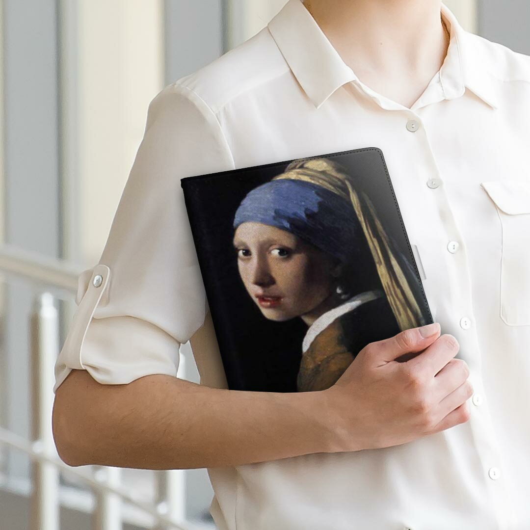 dtab Compact d-02K ディータブコンパクト D02K Mサイズ 手帳型 タブレットケース カバー 全機種対応有り レザー フリップ ダイアリー 二つ折り 革 011470 イラスト　人物　絵画