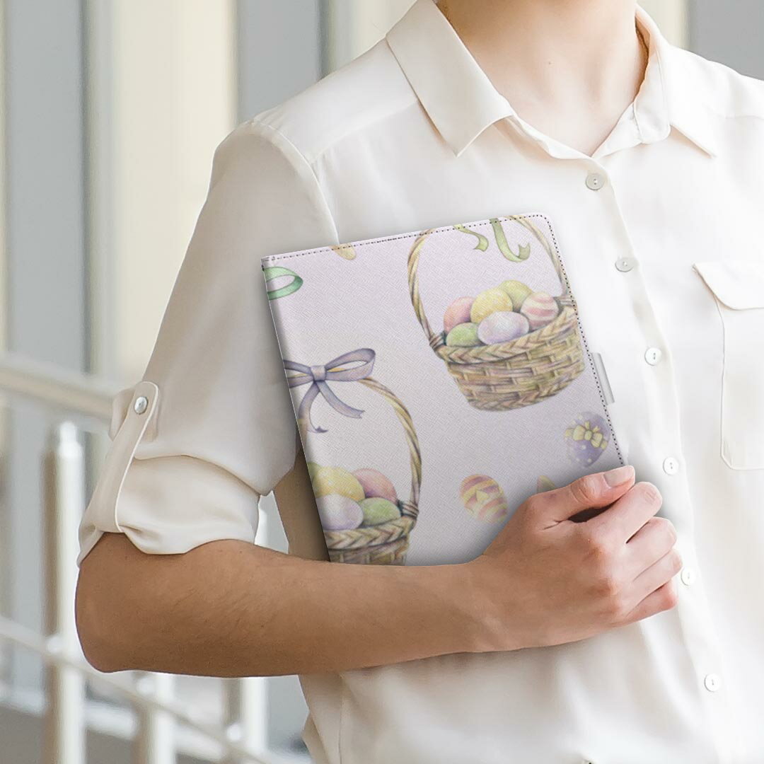 SH-08E AQUOS PAD アクオスパッド sh08e Sサイズ 手帳型 タブレットケース カバー 全機種対応有り レザー フリップ ダイアリー 二つ折り 革 012209 うさぎ　リボン　かわいい