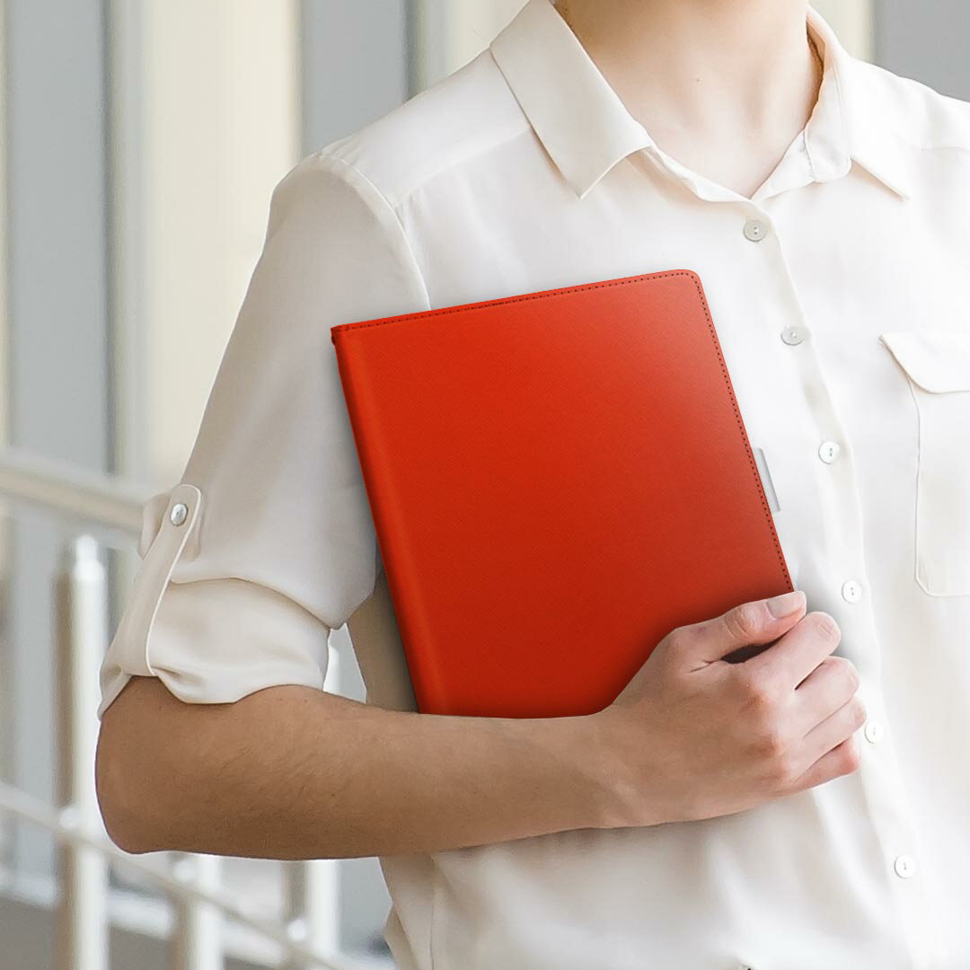 dtab d-52c 用 タブレットケース docomo ドコモ Mサイズ 手帳型 タブレットケース カバー 全機種対応有り レザー フリップ ダイアリー 二つ折り 革 012230 赤　単色　シンプル