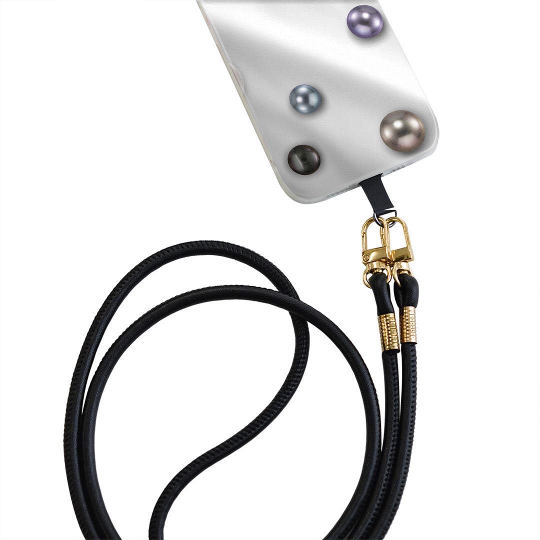 Xperia Ace SO-02L エクスペリア エース so02l 専用 ショルダーケース ソフトケース スマホカバー 落下防止 スマホケース 斜めかけ 縄掛けケース 耐衝撃 tpu 000883 真珠　カラフル