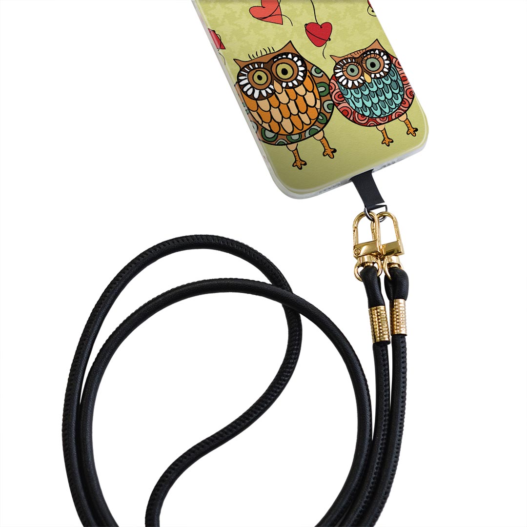 Xperia Ace SO-02L エクスペリア エース so02l 専用 ショルダーケース ソフトケース スマホカバー 落下防止 スマホケース 斜めかけ 縄掛けケース 耐衝撃 tpu 003504 鳥　ハート　キャラクター