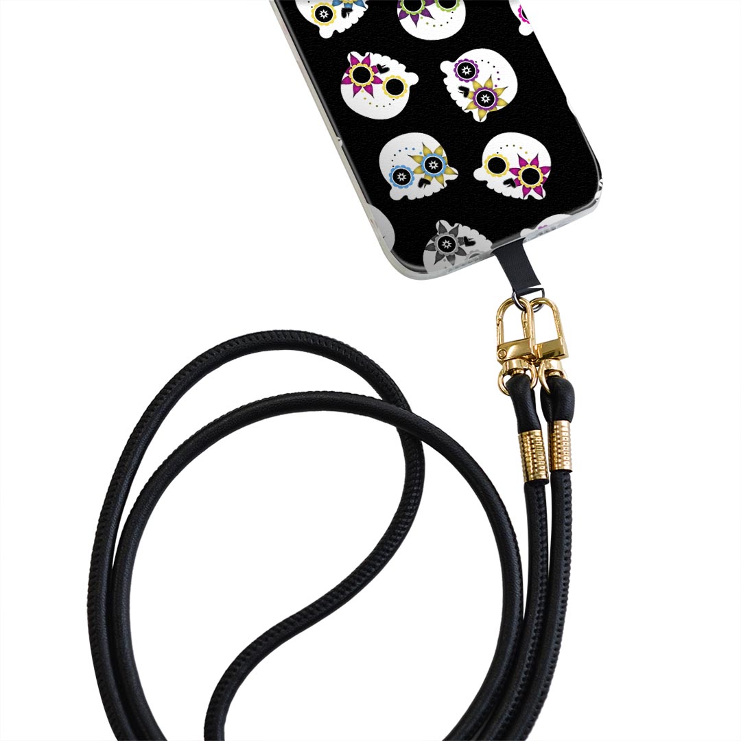 Xperia Ace SO-02L エクスペリア エース so02l 専用 ショルダーケース ソフトケース スマホカバー 落下防止 スマホケース 斜めかけ 縄掛けケース 耐衝撃 tpu 003519 骸骨　ドクロ　キャラクター