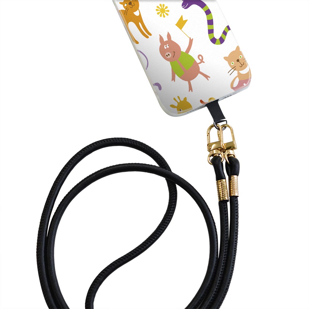 iPhone14pro 6.1インチ 専用 各キャリア iPhone14 Pro プロ 共通対応 ショルダーケース ソフトケース スマホカバー 落下防止 スマホケース 斜めかけ 縄掛けケース 耐衝撃 tpu 003814 動物　キャラクター　花