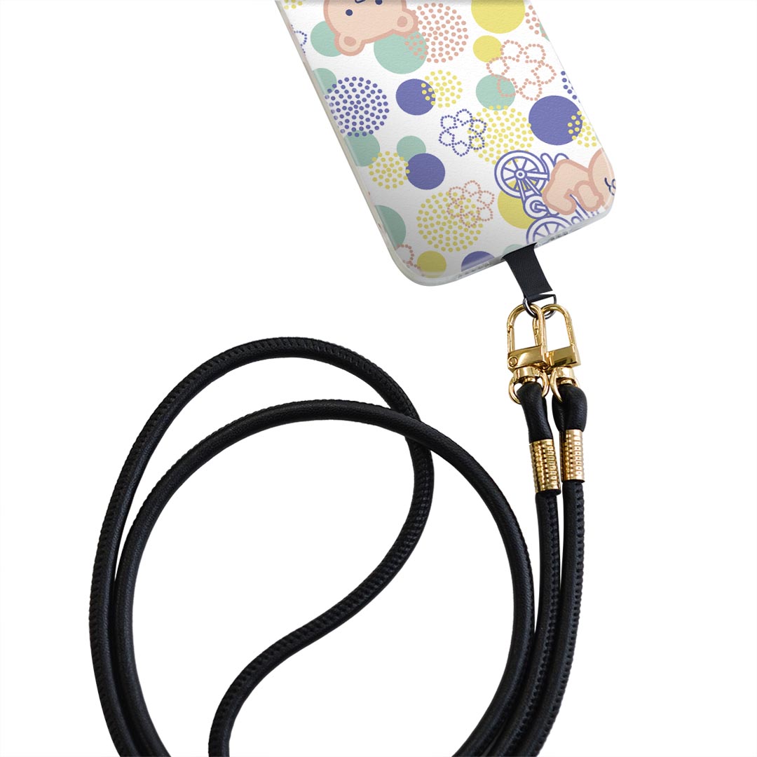 Xperia Ace SO-02L エクスペリア エース so02l 専用 ショルダーケース ソフトケース スマホカバー 落下防止 スマホケース 斜めかけ 縄掛けケース 耐衝撃 tpu 004081 熊　動物　キャラクター