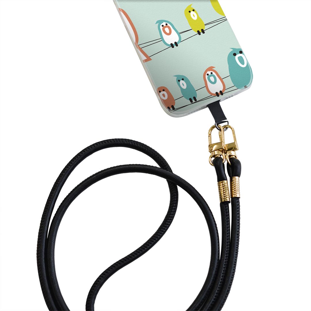 Galaxy A20 SC-02M ギャラクシー sc02m 専用 ショルダーケース ソフトケース スマホカバー 落下防止 スマホケース 斜めかけ 縄掛けケース 耐衝撃 tpu 004346 鳥　イラスト　キャラクター