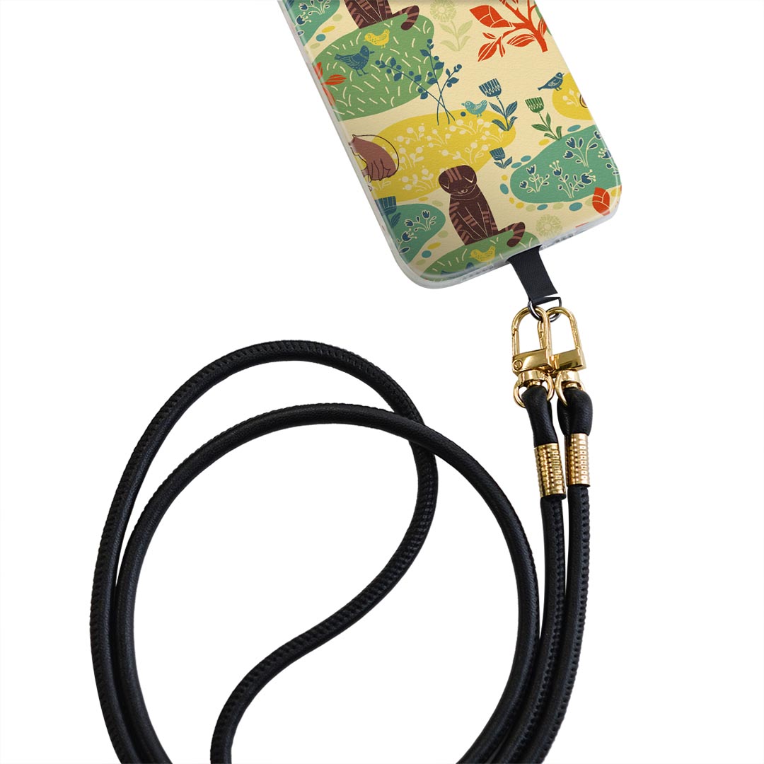 iPhone14pro 6.1インチ 専用 各キャリア iPhone14 Pro プロ 共通対応 ショルダーケース ソフトケース スマホカバー 落下防止 スマホケース 斜めかけ 縄掛けケース 耐衝撃 tpu 004419 猫　キャラクター　鳥