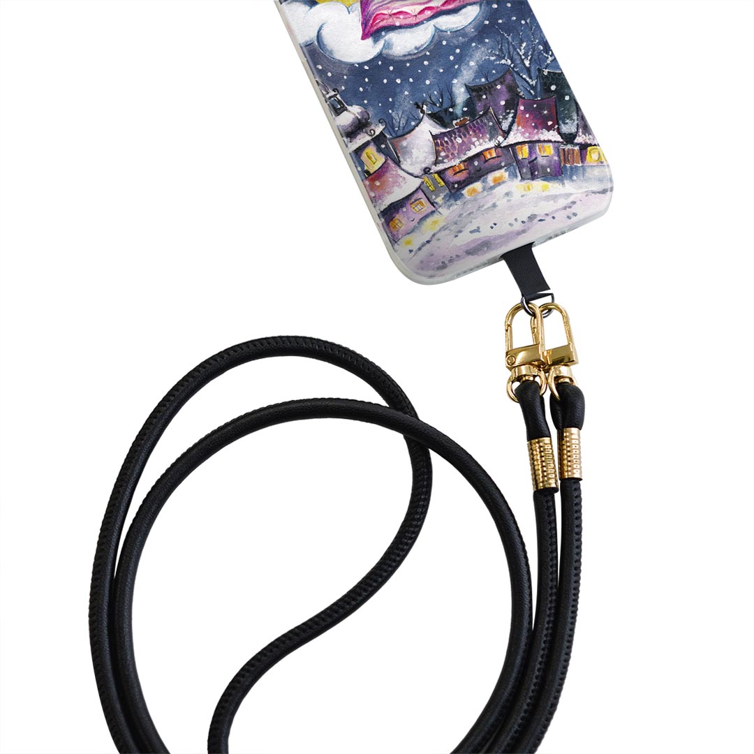 Galaxy A20 SC-02M ギャラクシー sc02m 専用 ショルダーケース ソフトケース スマホカバー 落下防止 スマホケース 斜めかけ 縄掛けケース 耐衝撃 tpu 004775 イラスト　キャラクター　冬