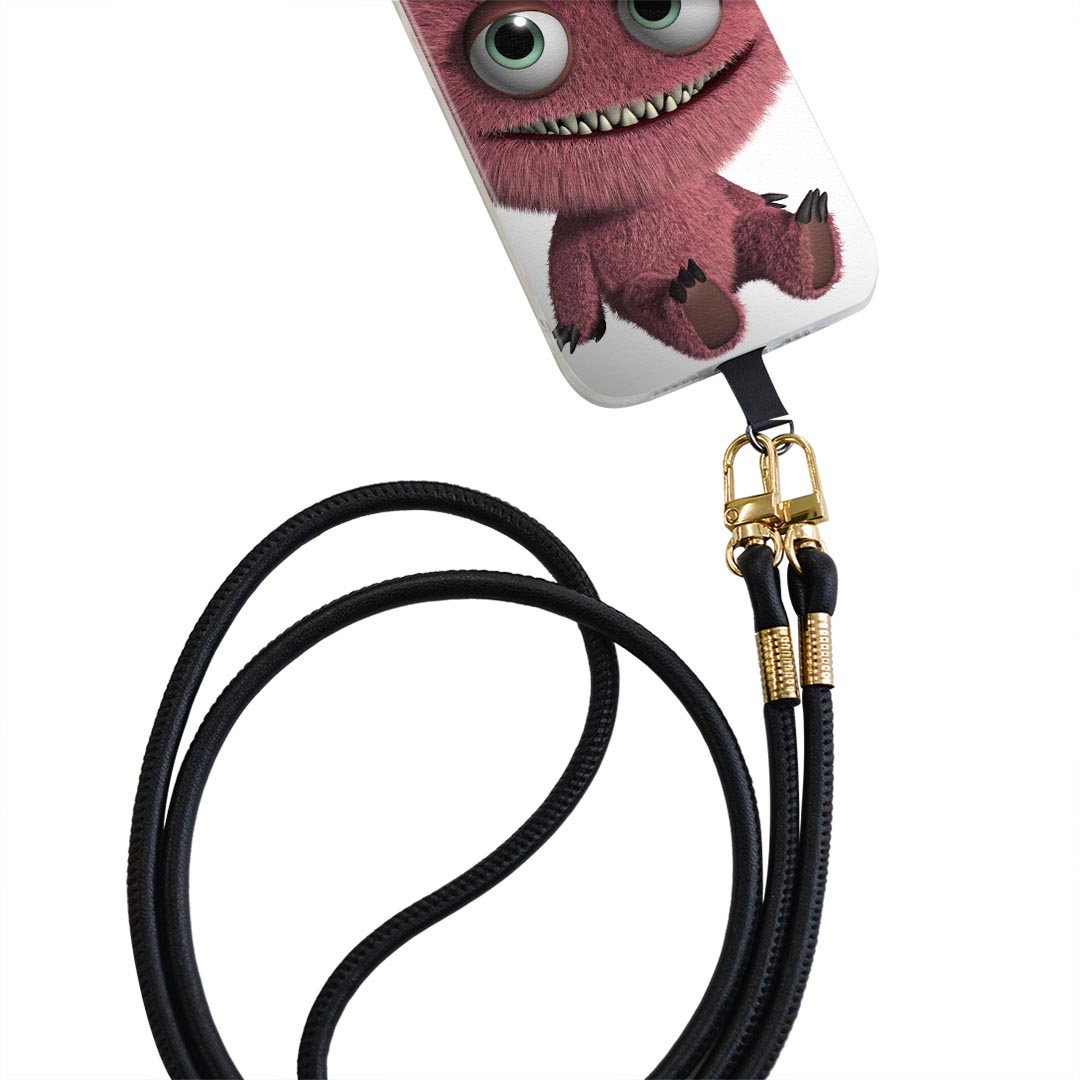 iPhone14pro 6.1インチ 専用 各キャリア iPhone14 Pro プロ 共通対応 ショルダーケース ソフトケース スマホカバー 落下防止 スマホケース 斜めかけ 縄掛けケース 耐衝撃 tpu 005189 モンスター　赤　キャラクター