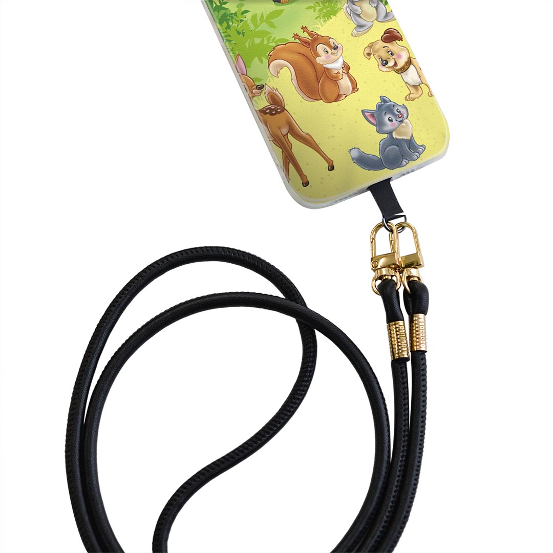 iPhone11Pro 5.8インチ iphone11 pro 専用 ショルダーケース ソフトケース スマホカバー 落下防止 スマホケース 斜めかけ 縄掛けケース 耐衝撃 tpu 005480 動物　キャラクター　イラスト