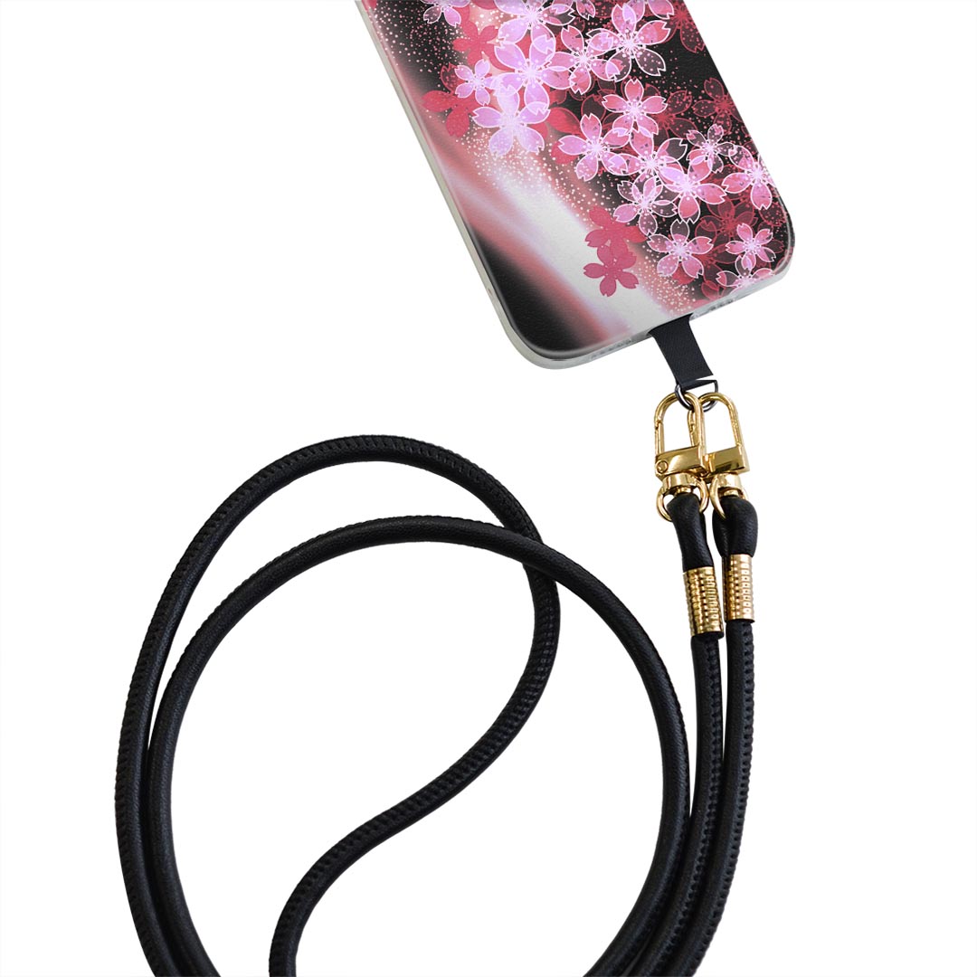 iPhone11Pro 5.8インチ iphone11 pro 専用 ショルダーケース ソフトケース スマホカバー 落下防止 スマホケース 斜めかけ 縄掛けケース 耐衝撃 tpu 005614 花　和風　和柄