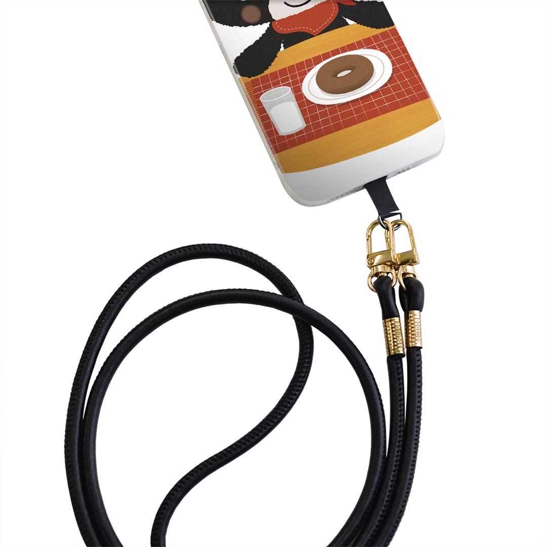 Xperia Ace SO-02L エクスペリア エース so02l 専用 ショルダーケース ソフトケース スマホカバー 落下防止 スマホケース 斜めかけ 縄掛けケース 耐衝撃 tpu 005729 動物　キャラクター　イラスト