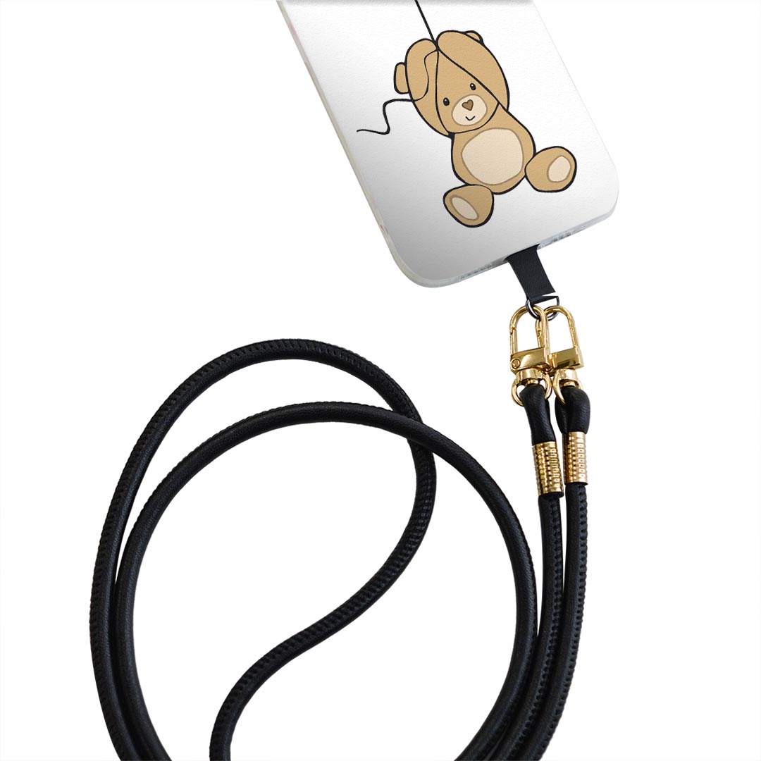 iPhone11Pro 5.8インチ iphone11 pro 専用 ショルダーケース ソフトケース スマホカバー 落下防止 スマホケース 斜めかけ 縄掛けケース 耐衝撃 tpu 005736 ハート　熊　キャラクター