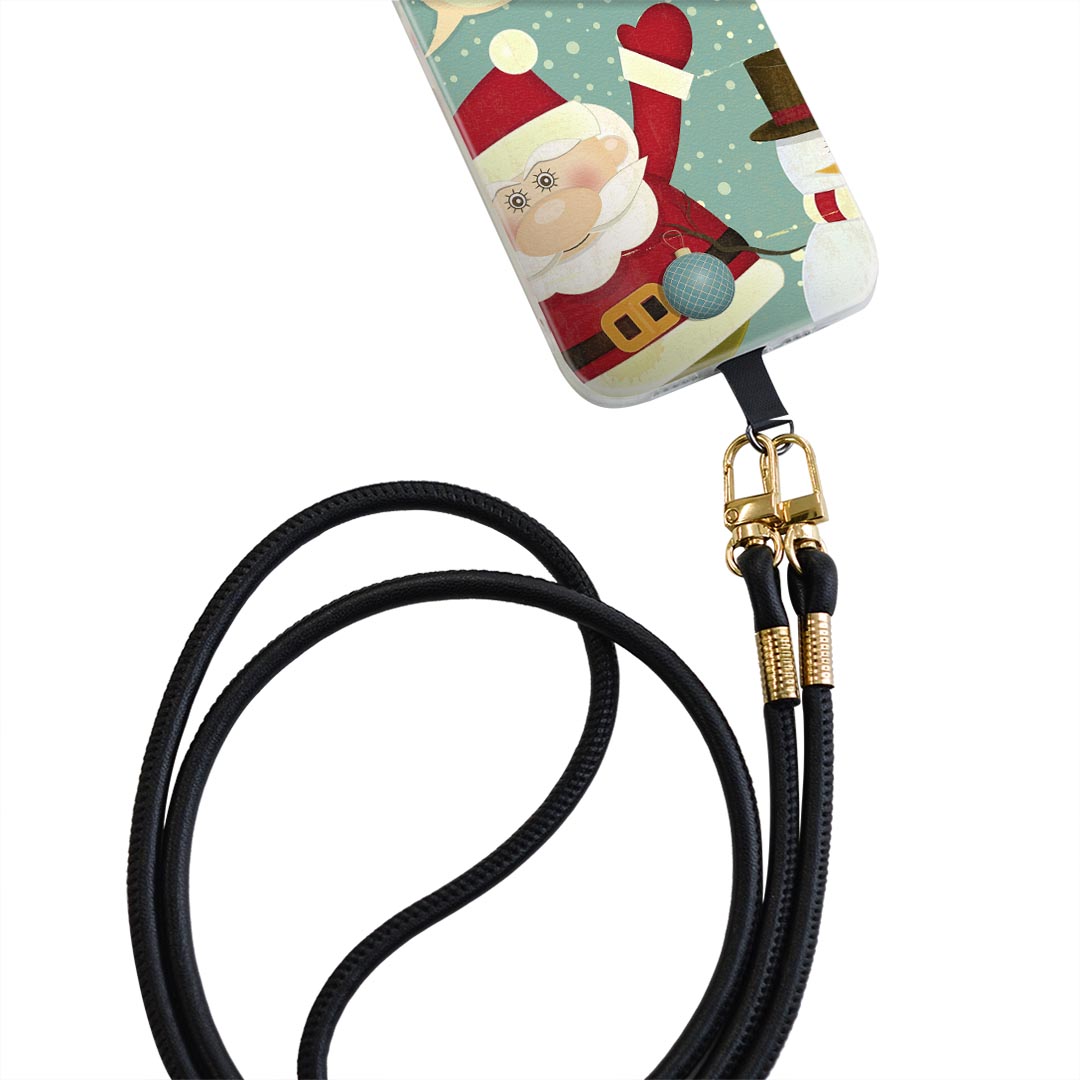 iPhone11Pro 5.8インチ iphone11 pro 専用 ショルダーケース ソフトケース スマホカバー 落下防止 スマホケース 斜めかけ 縄掛けケース 耐衝撃 tpu 005783 キャラクター　クリスマス　サンタ