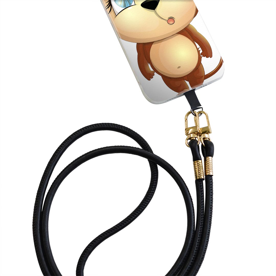 Xperia Ace SO-02L エクスペリア エース so02l 専用 ショルダーケース ソフトケース スマホカバー 落下防止 スマホケース 斜めかけ 縄掛けケース 耐衝撃 tpu 006239 さる　キャラクター