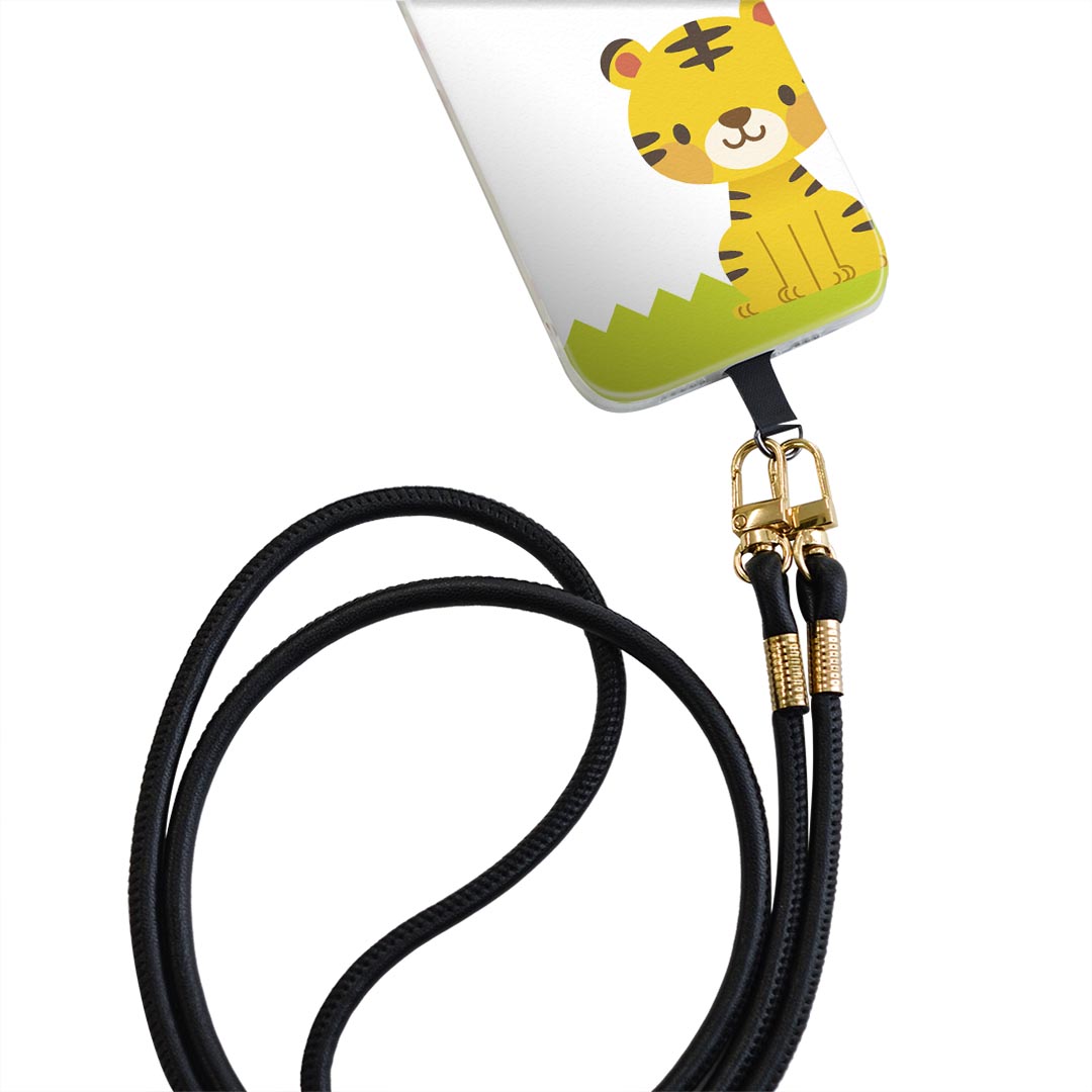 Xperia Ace SO-02L エクスペリア エース so02l 専用 ショルダーケース ソフトケース スマホカバー 落下防止 スマホケース 斜めかけ 縄掛けケース 耐衝撃 tpu 006832 トラ　キャラクター